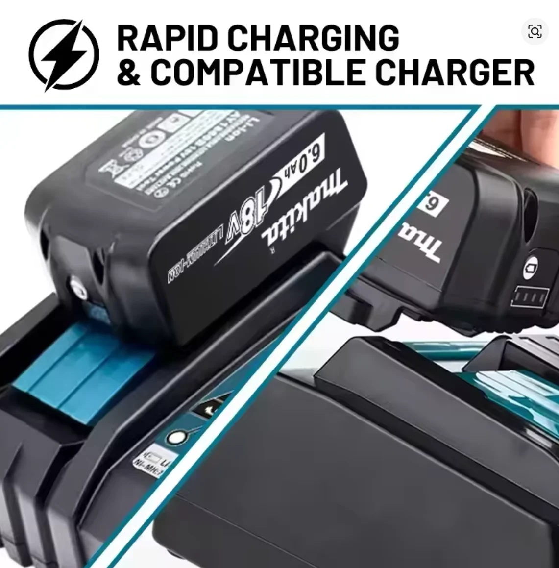 

100% Original Makita 6Ah for Makita 18V Battery BL1830B BL1850B BL1850 BL1840 BL1860 BL1815 Replacement Lithium Battery