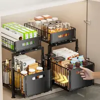 Estante Deslizante 2 Niveles Ajustable