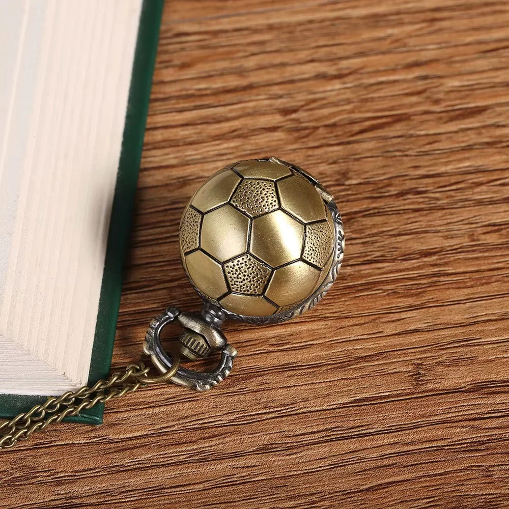 7020Retro  Ball Shaped  Quartz Pocket Watch Fashion Sweater Angel Wings Necklace Chain Gifts for Men Women kids