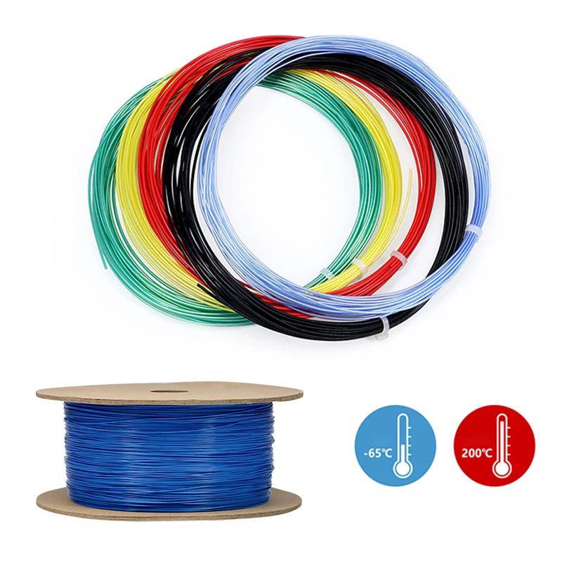 

1-10M Single Core PTFE Wire 30AWG~20AWG FEP Insulated Silver Plated Copper Cable HiFi Audio Speaker Headphone Audio Wire Line
