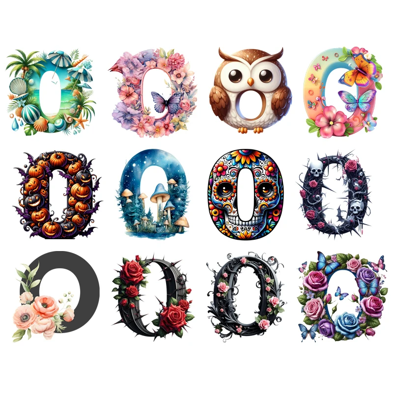 

26 Letters O Cute Heat Thermal Transfer Children's Clothing Ironing Tshirt fusible Stickers Iron On Patches DIY sticker washable