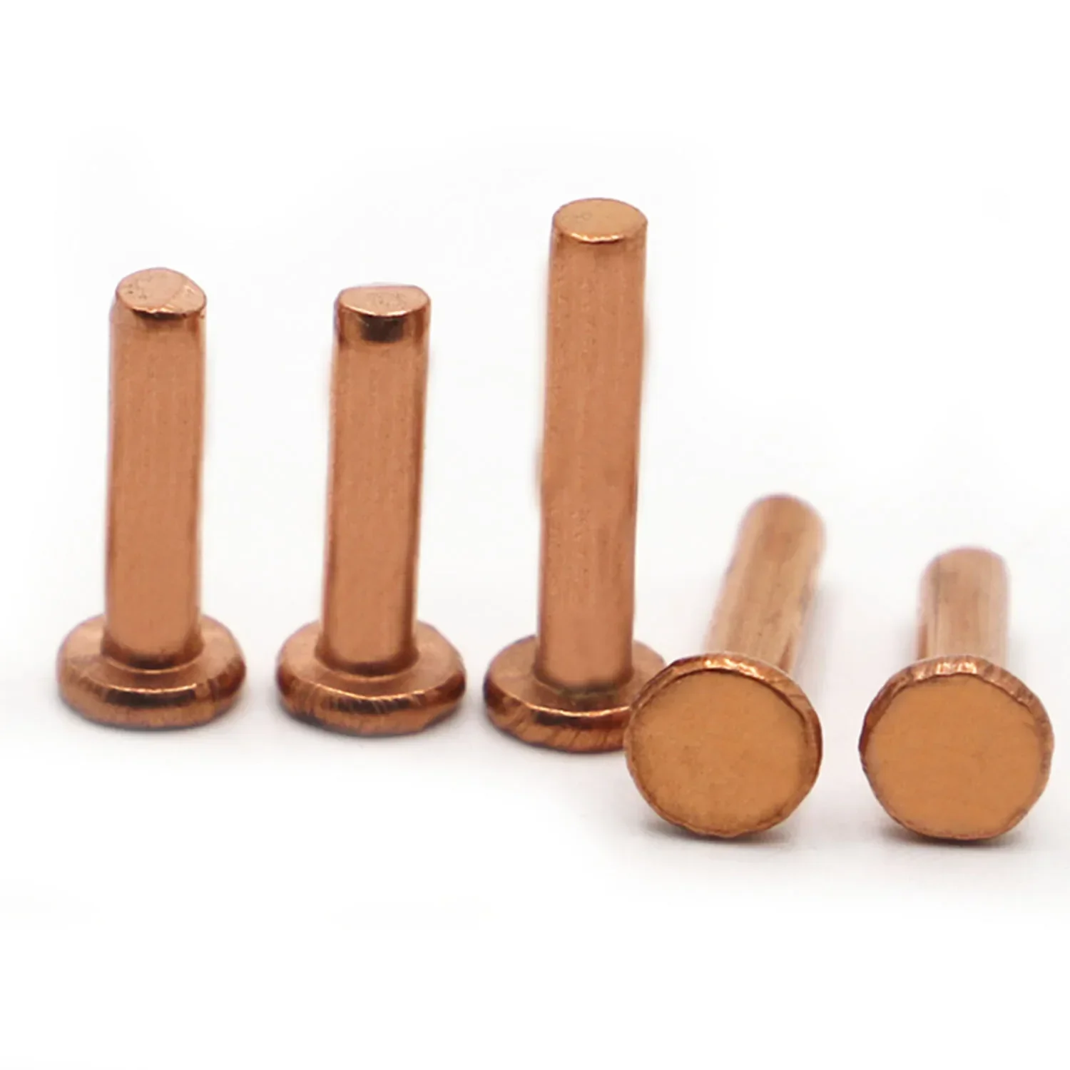 M1.5 M2.0 M2.5 M3 M4 M5 M6 M8 Copper Solid Rivets Knock Flat Head Rivet Flat Head Copper Rivets Solid Brass Rivet GB109