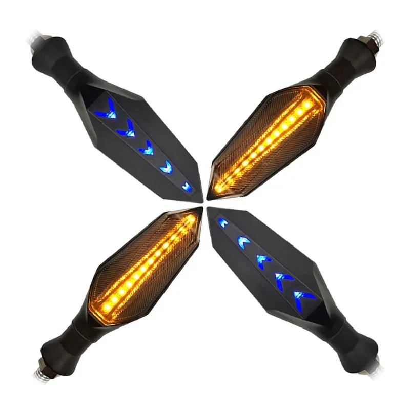 

12V 17LED Motorcycle Turn Signals Motorcycle Flasher Turn Signal Indicators Light Bendable 2835SMD