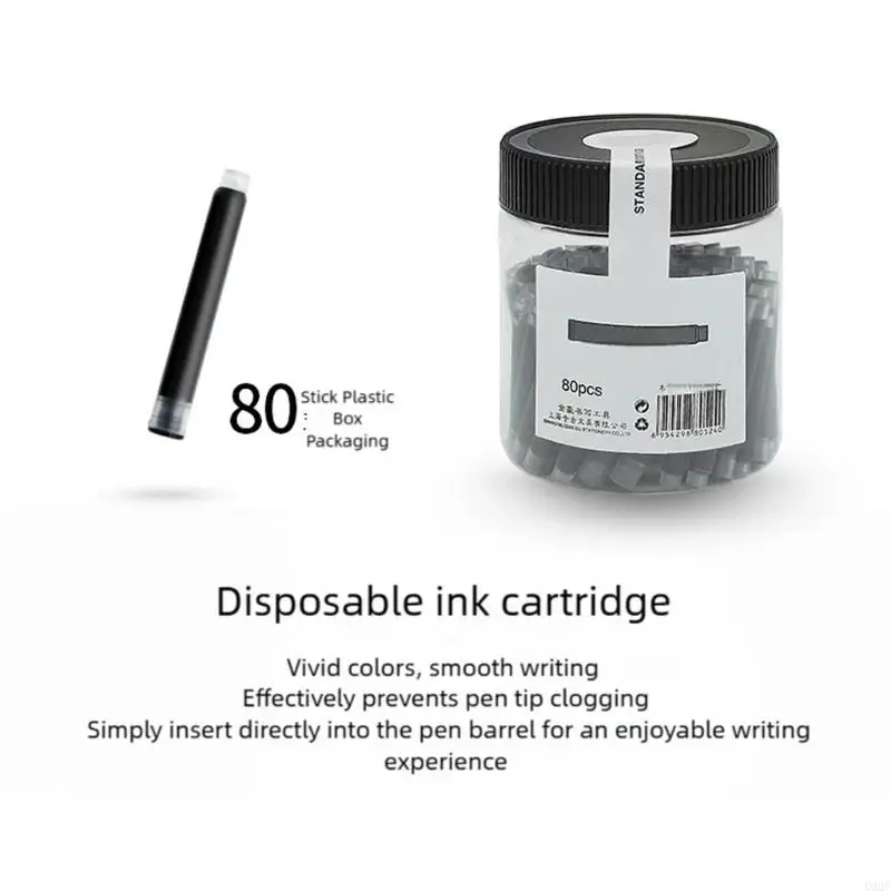 2.6mm Fountain Pens Refill No Tools Required Safe Plastic School Office Supply K92C