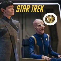 Classic Movie Star Trek Spock Quark Starship Badge Cosplay Accessories Alloy Brooch Pin Halloween Party Props Gifts Collection