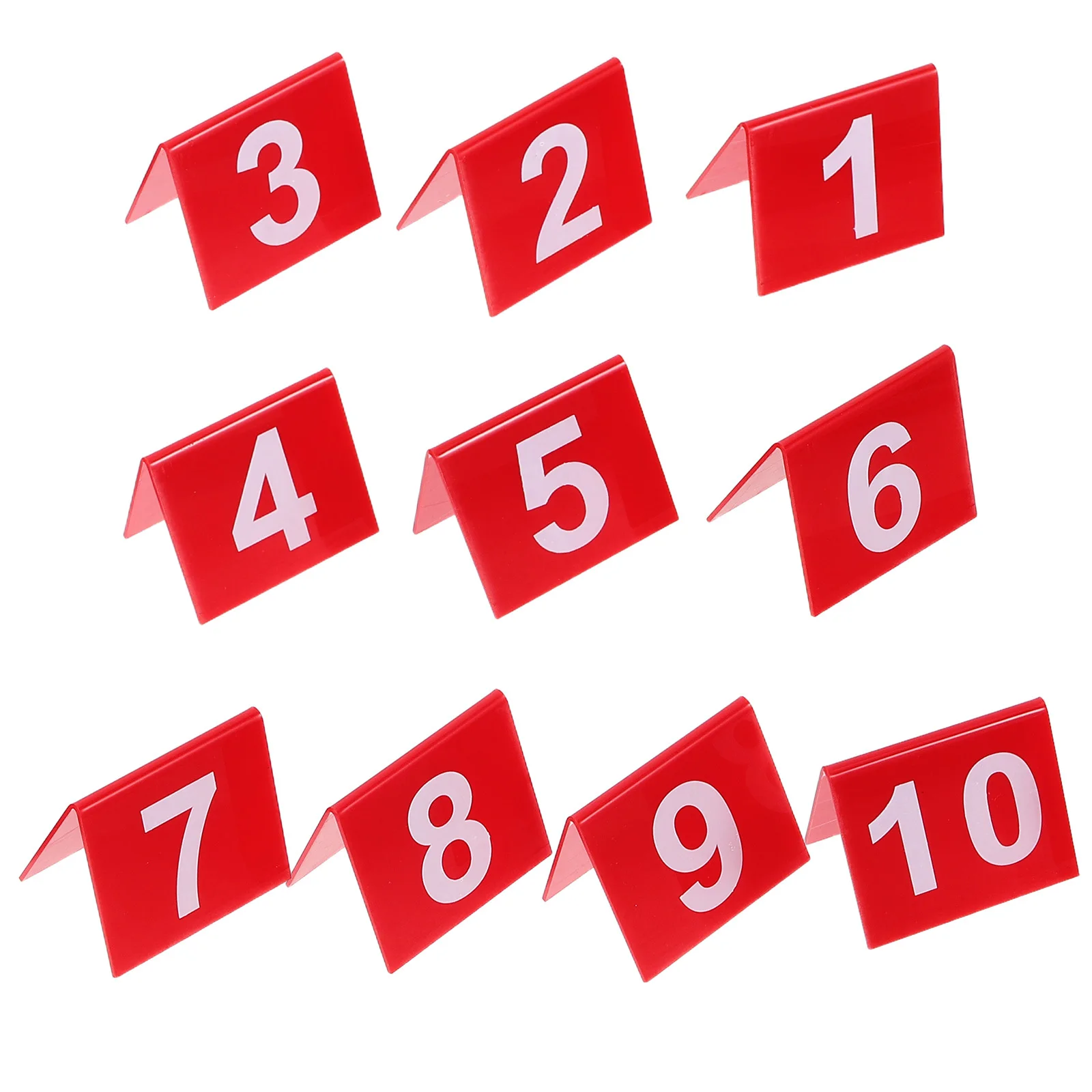 

10Pcs Double Sided Acrylic Table Number Cards Clear Number Plates for Restaurant Wedding Office Hotel Event Table Signs