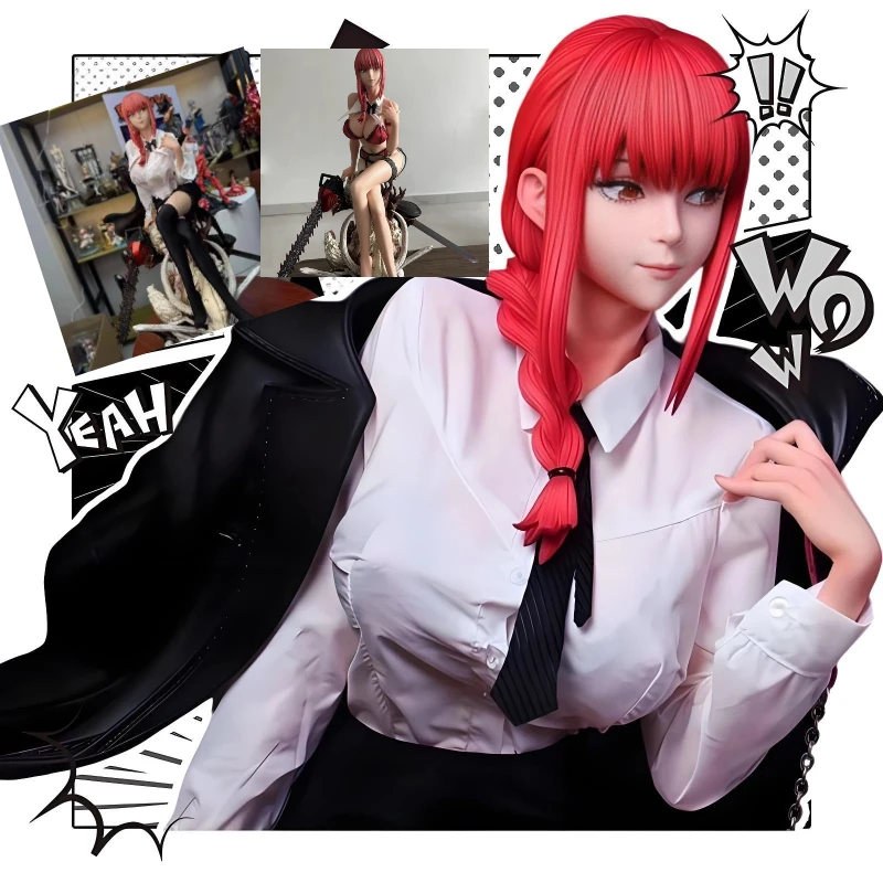 

Beautiful Girl Figure High-Quality Chainsaw Man Makima Figurine Anime Beautiful Girl Tabletop Ornament Model Toy For Fans