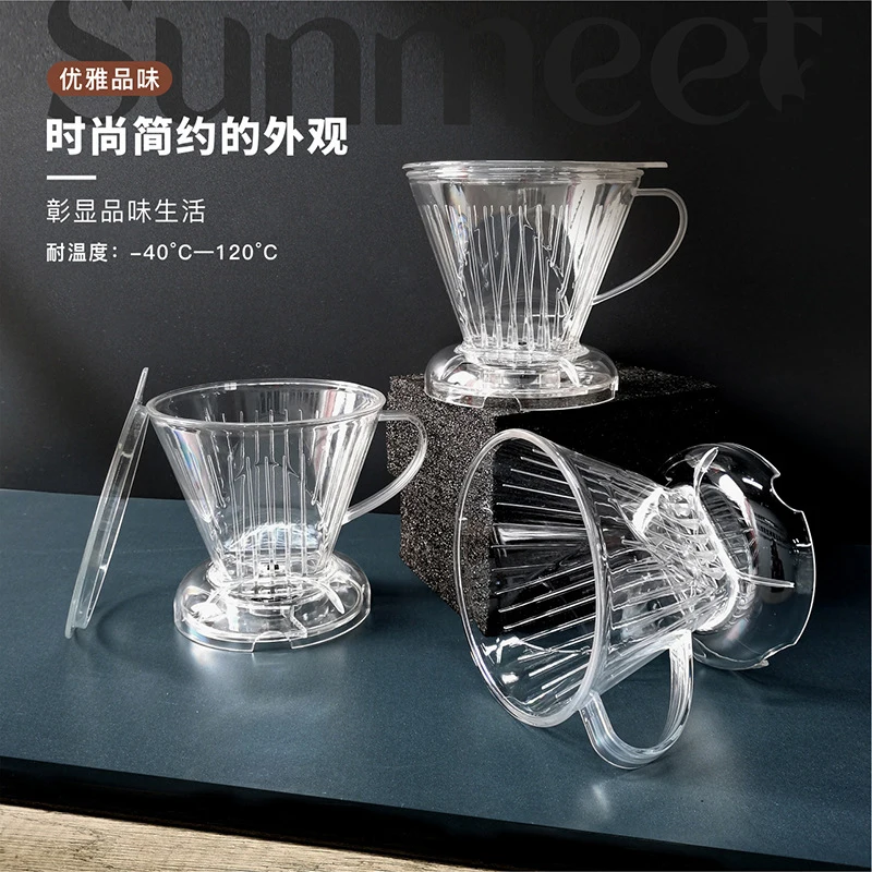 1000ML Coffee Filter Coffee Dripper and 100pcs Filters Large 18 oz Barista's Choice Safe BPA Free Plastic