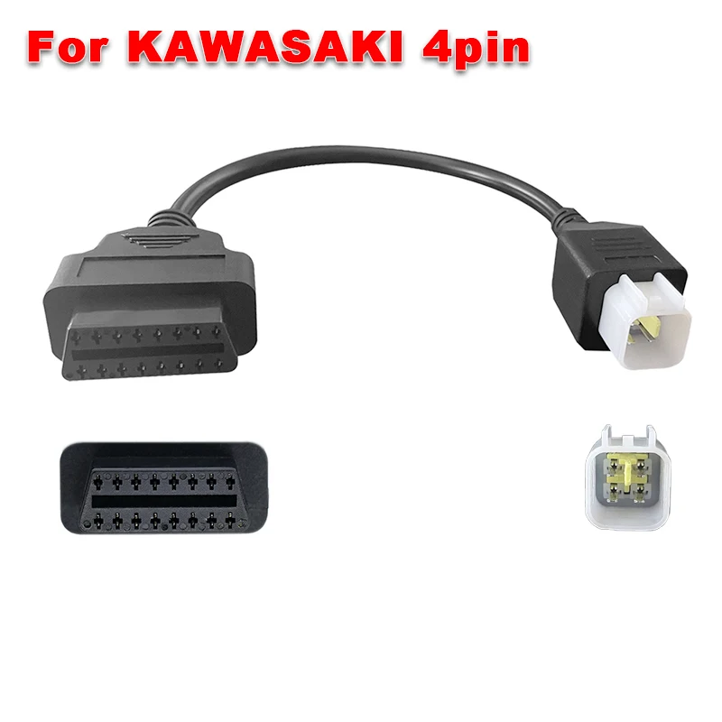 4Pin OBD2 アダプタカワサキ Z250 Z650 Z1000 ER6N EX650F Ninja400