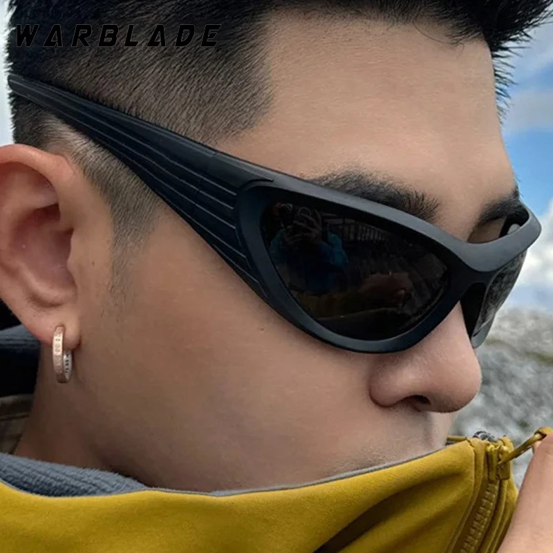 

Cool Fashion Y2K Futuristic Steampunk Women's Sunglasses Luxury Brand Men Sunglass Summer Cycling Sports Goggles UV400 Lentes
