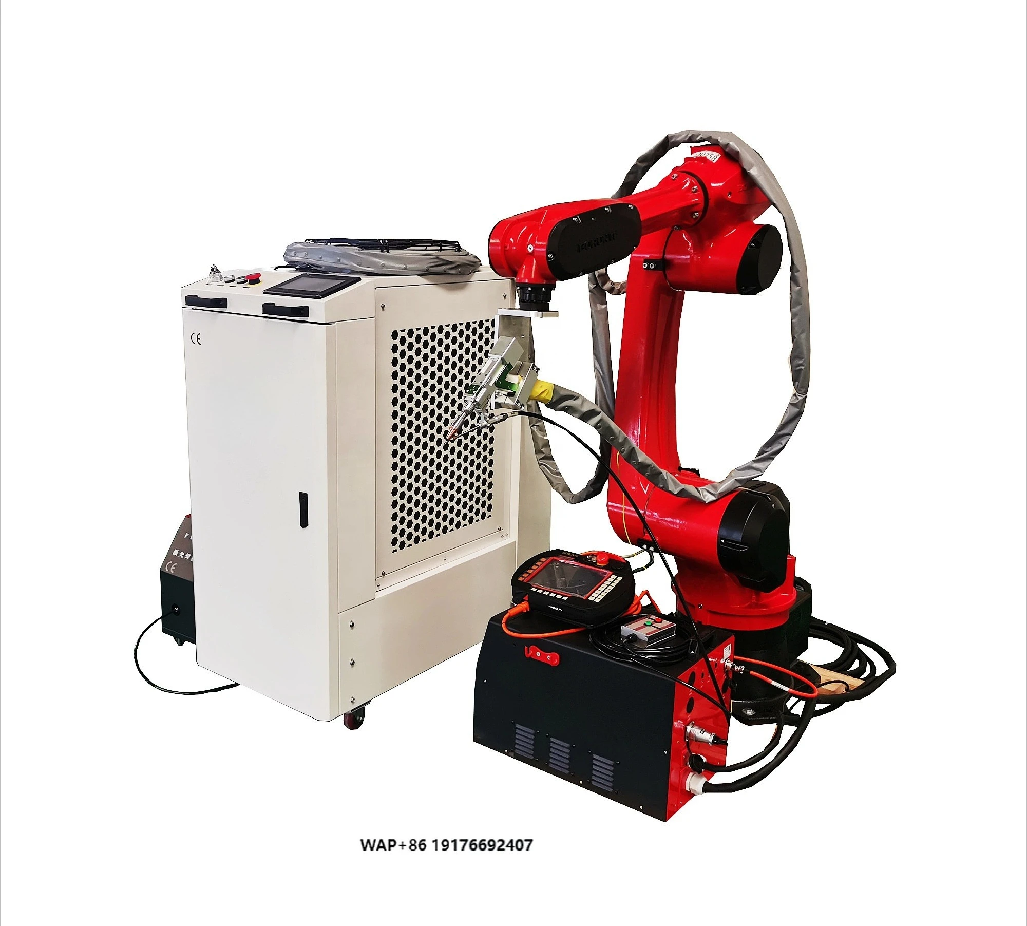 Robot Automatic Welding Machine 1500W 3000W Fiber Source and Wobble Head Handheld  Cutter Cleaner Welder 3 in 1