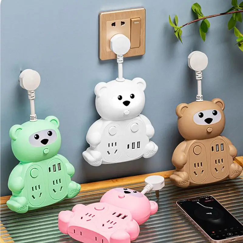 

Night Light Flexible Usb Cartoon Bear Night Light Small Versatile Night Light Durable Usb Light Converter Socket Night Light