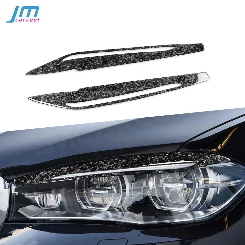 

Front Bumper Lip FogLamp Eyebrow Car interior Decoration For BMW X5 F15 2014-2018 Forged Carbon Fiber Car Styling