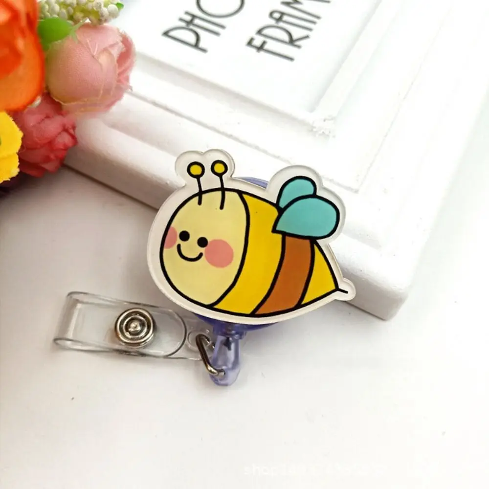 Cat Puppy Nurse Badge Reel Cartoon Animals Retractable Easy Pull Buckle ID Card Name Tag Dog Badge Holder Hospital Use