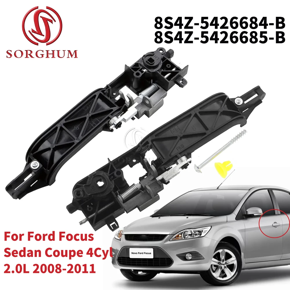 Car Front Left &Right Side Exterior Door Handle for Ford Focus 2008 2009 2010 2011 8S4Z-5426684-B 8S4Z-5426685-B Spares Parts