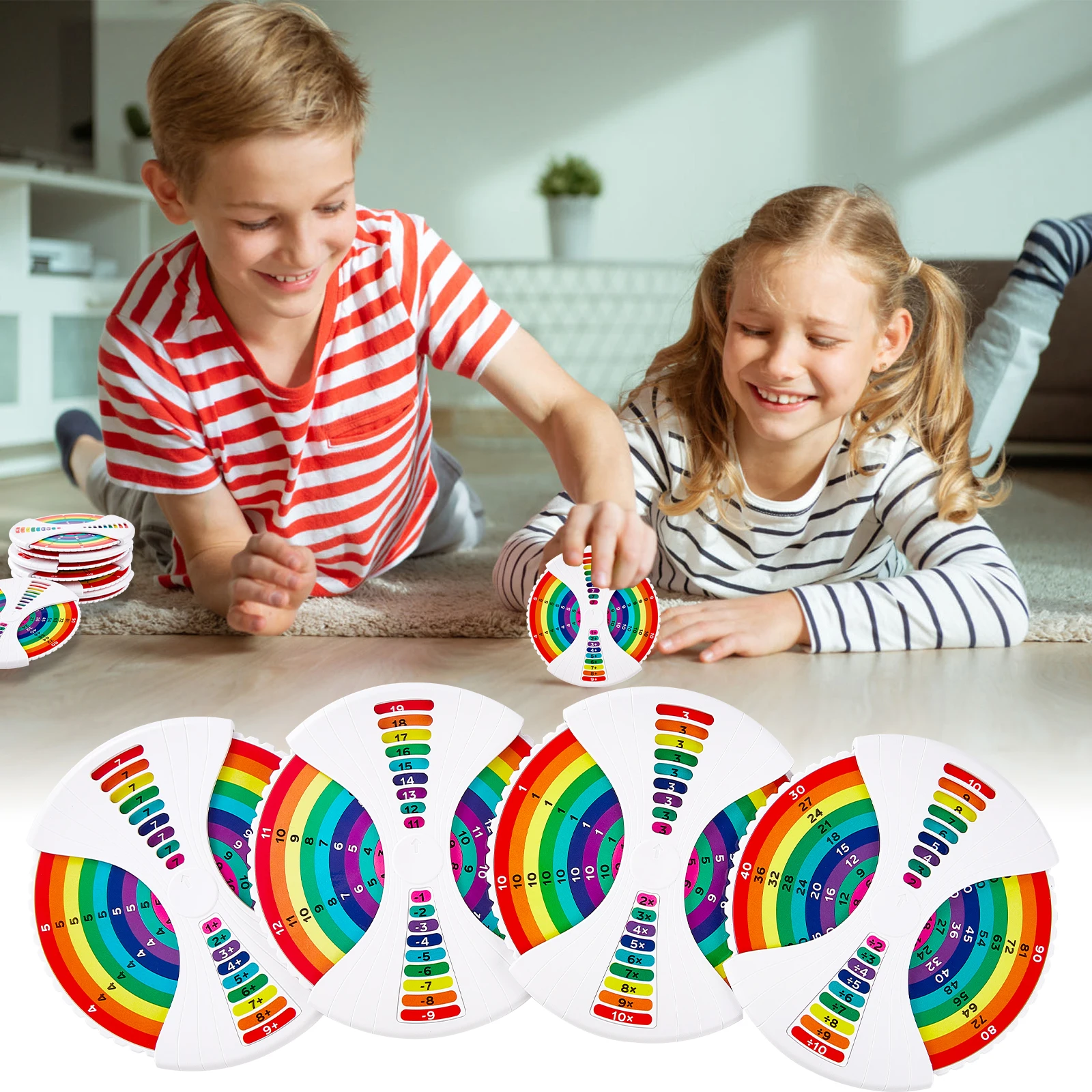 New Math Fidget Spinners Montessori Educational Toys Arithmetic Tools Addition Subtraction Multiplication Division for Kids