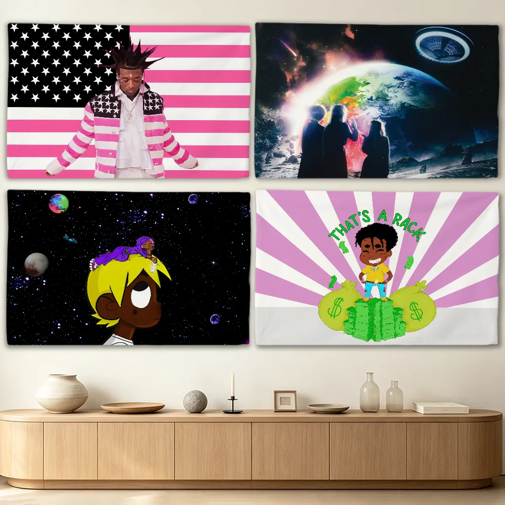 Rapper Lil U-Uzi V-Vert flag Advertising Banner for Camping Decoration Outdoor & Garage Wall Hanging Decorations