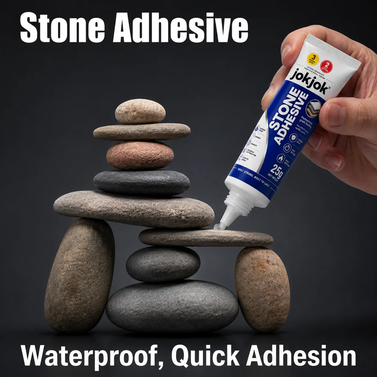 Stone Adhesive Glue Fast Dry Strong Bond For Countertops Pebbles Slate Tiles Aquarium Landscape DIY Craft Precision Nozzle