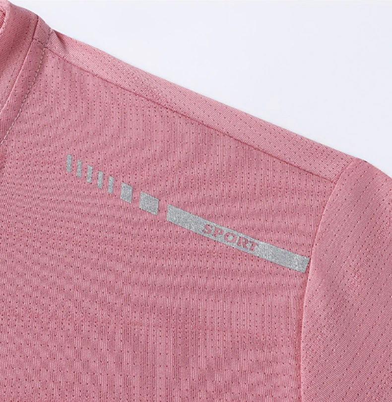 Damen Schnelltrocknende Eisseide Kühlende Reflektierende Hochelastische Atmungsaktive Sport-T-Shirts Fitness-Gym-Workout-Shirt – Detail 7