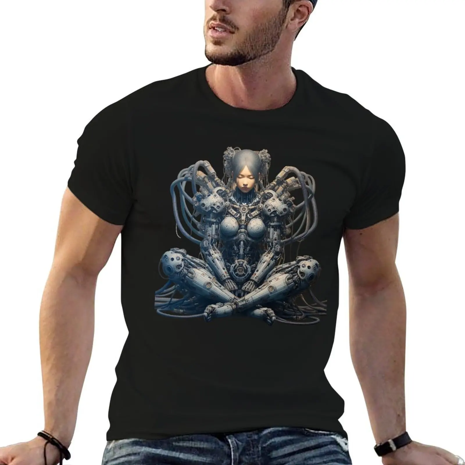 

Cybernetic Serenity - Neo Zen T-Shirt anime t shirts for man g man t shirts for men man t shirts graphic T-shirt