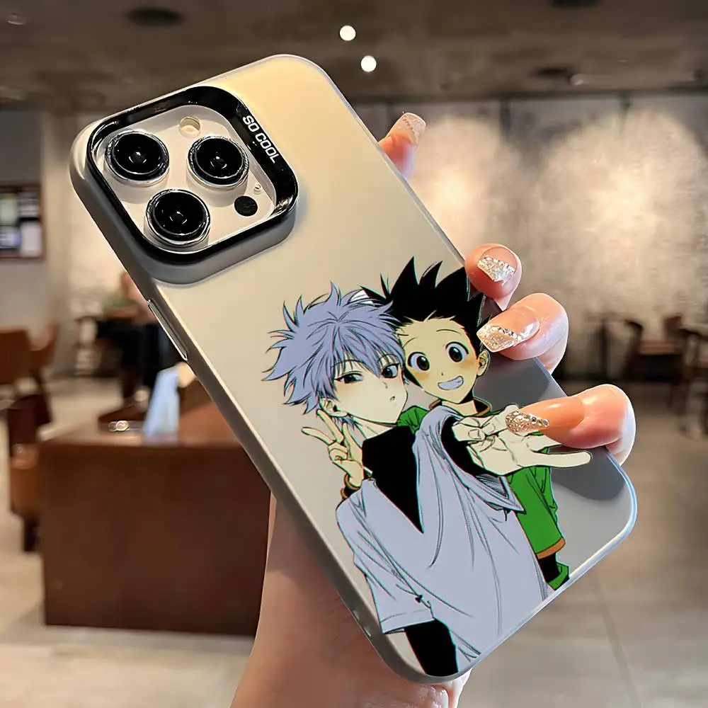 أمين H-HUNTER هنتر جراب هاتف آيفون 16 15 14 13 12 11 برو ماكس X XR XSMAX 8 7 Plus كاندي ماتي غطاء خلفي مقاوم للصدمات