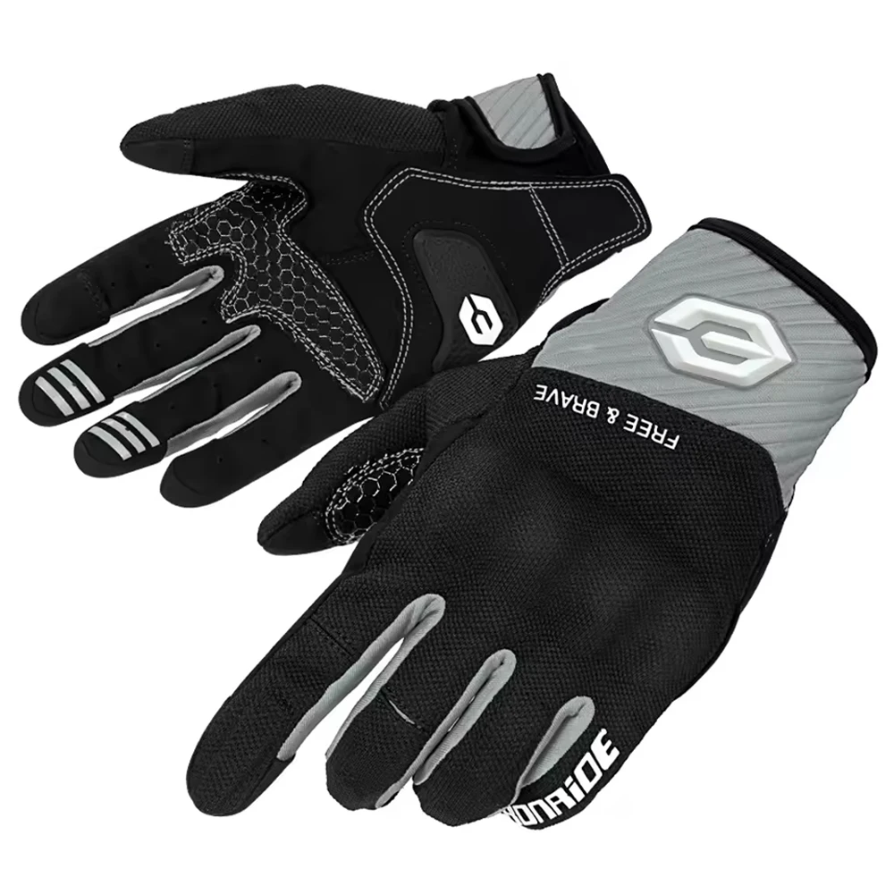 

Мужские мотоциклетные перчатки, дышащие уличные мотоперчатки для верховой езды, мотоциклетные перчатки с сенсорным экраном, перчатки для мотокросса с полным пальцем
