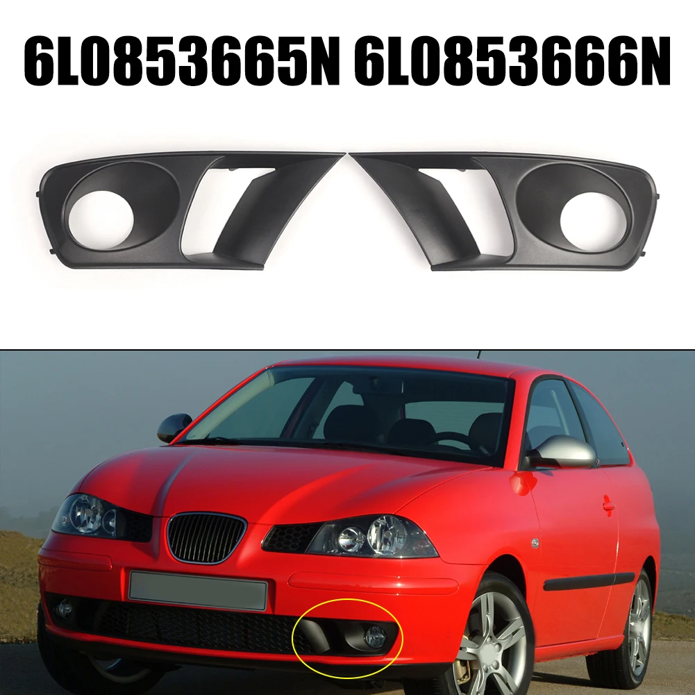 

Car Front Bumper Fog Lamp Frame Cover Foglight Foglamp Cap Hood Lid Bezel For SEAT For Ibiza 6L FR 2002-2006 6L0853665N
