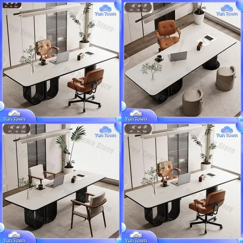 for Boss table workbench for modern simple rock slab computer desk for designer Italian minimalist light luxury high end