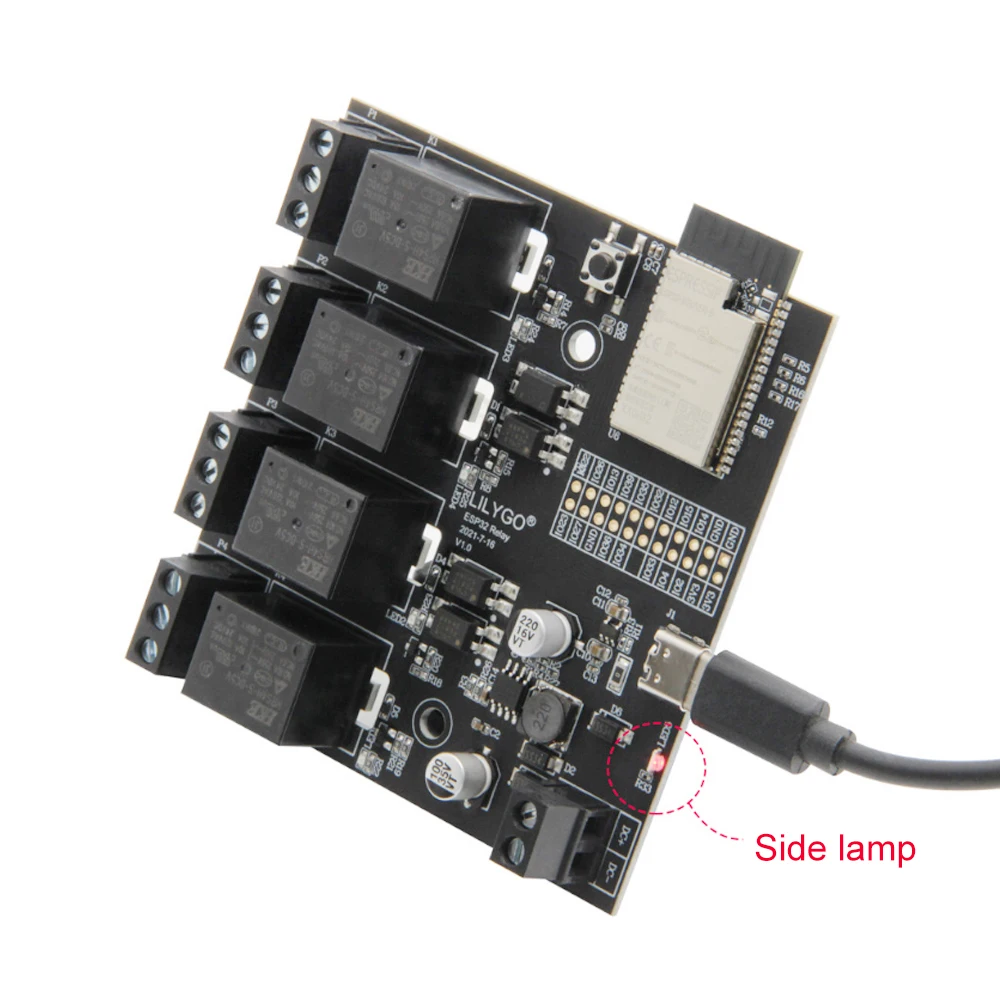 T-Relay ESP32 Chip DC 5V 4 Groups Relay 4MB Flash IoT Relay Suport WiFi Bluetooth Development Boar