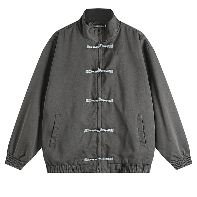 

New Chinese Sle Retro Button Stand Collar Jaet Men Women Autumn Haome Small ence Tang Costume Top Coat