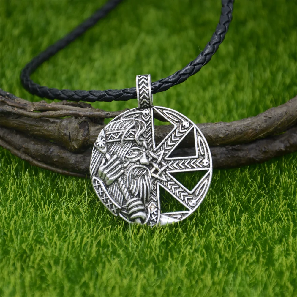 Slavs Kolovrat Symbol Amulet Star Of Russia Svarog Slavic Pendant Necklace Men Pagan Jewelry