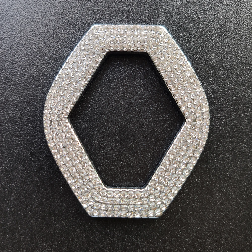 Car Steering Wheel Logo Metal Diamond Crystal Sticker for Renault Megane 2 3 Clio 4 Captur Kadjar Fluence Koleo Accessories