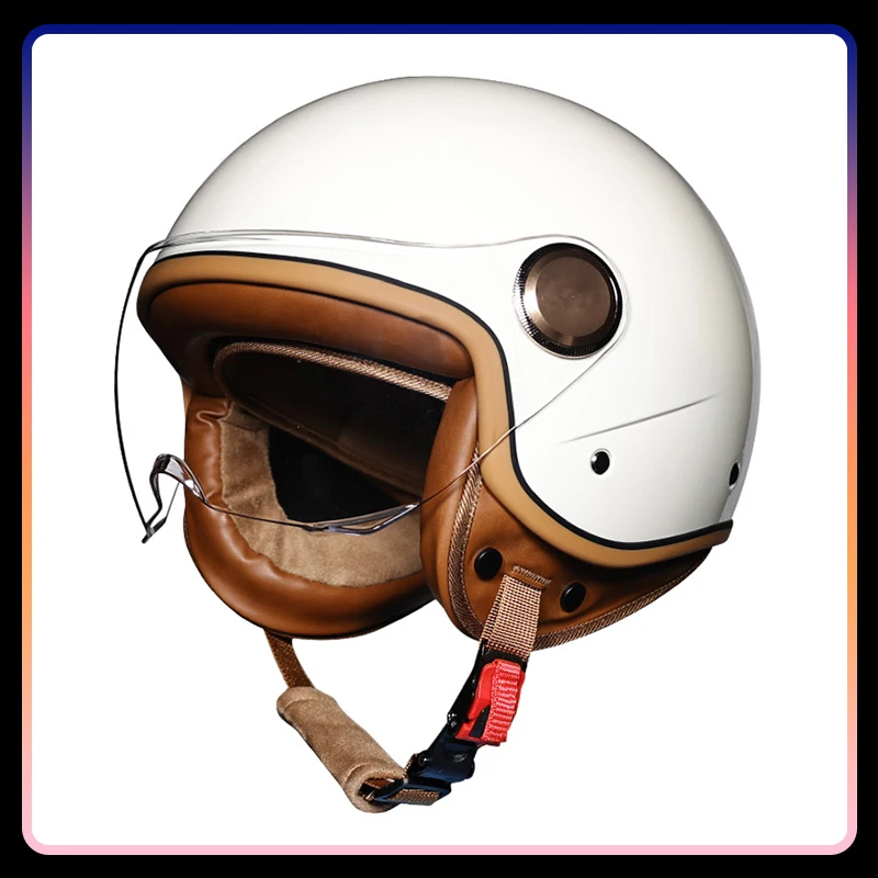 

Motorcycle Helmets Men Women DOT Approved Open Face Helmet for Electric Scooter Bike Motorbike Vintage Jet Helmet Capacete