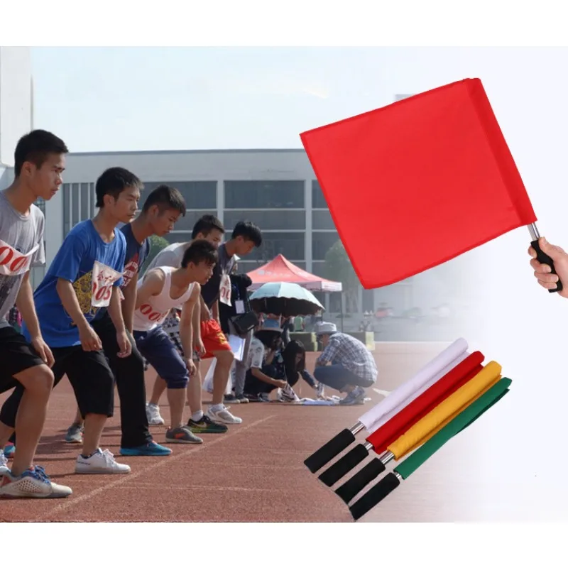 

Track Field Competition Signal Flag Soccer Referee Indicator Command Equipment Flag Football Light Command Fair Play Sports