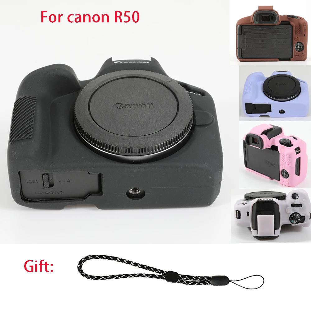 Silicone Camera Bag Suitable for Canon EOS R50 Protective Case Soft Shell Shockproof Scratch-Resistant