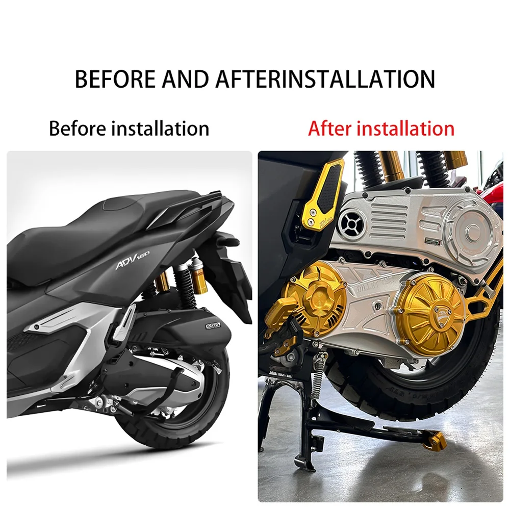 SEMSPEED For Honda ADV160 PCX160 CNC Aluminum Transmission Cover Chain Guard 2019-2025 Motorcycle modifications