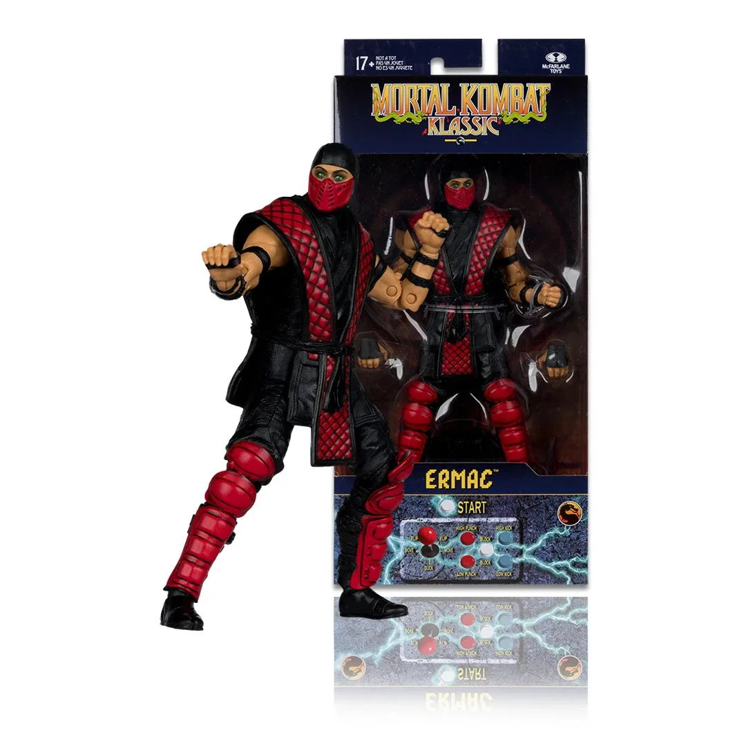 Mcfarlane Toys Mortal Kombat 7 inch Klassiek Wv4 Johnny Cage/Ermac actiefiguur ﻿ Garagekit-modelpop