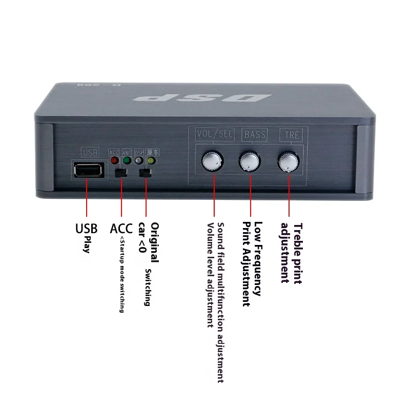 AMPLIFICADOR DE POTENCIA D-268 para coche, procesador de audio digital DSP con Bluetooth, dedicado a la modificación no destructiva específica del coche