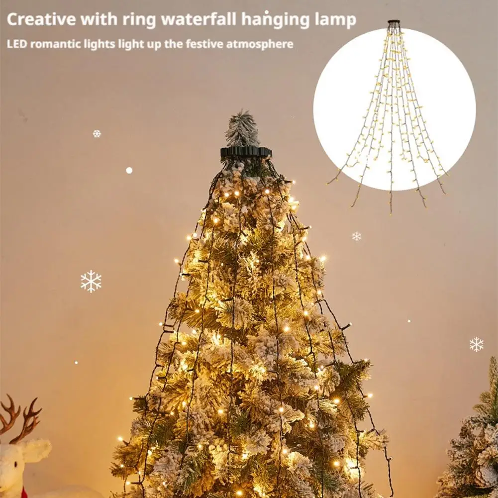 LED شجرة عيد الميلاد شلال سلسلة الجنية أضواء USB أضواء عيد الميلاد 1.5 متر/2 متر/3 متر للحزب ديكور المنزل مصابيح عطلات سلسلة