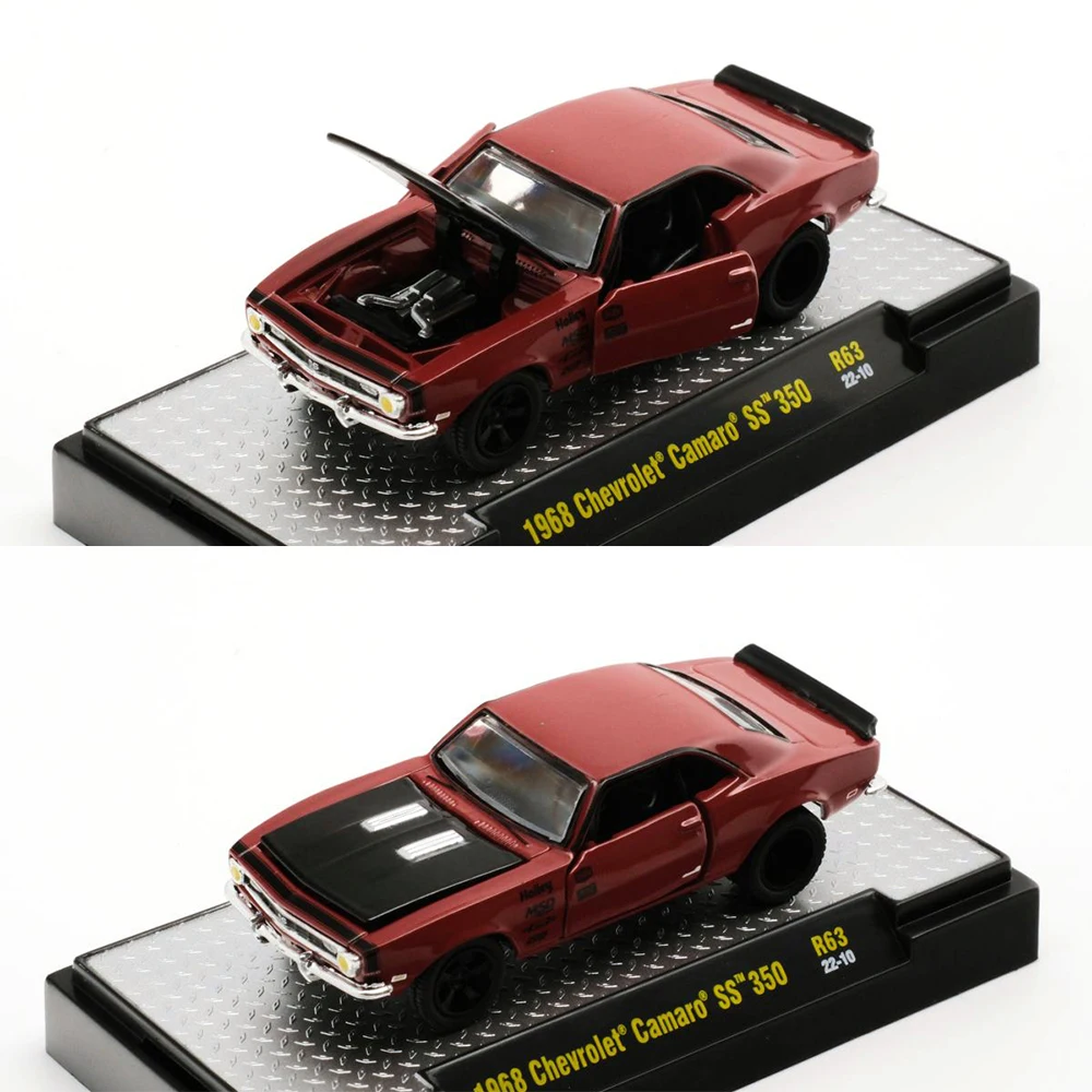 最新のマッスルアロイモデルの車,2台のマシン,ダイキャスト1:64ピックアップトラック,フォルクスワーゲン,フォードマスタングロードスター,誕生日プレゼント