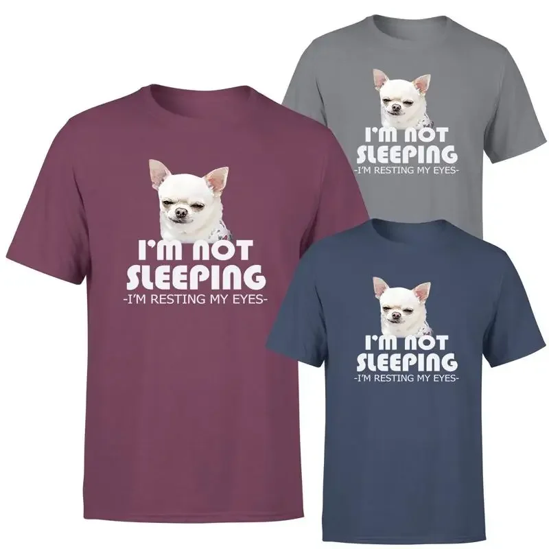 Chihuahua Dog Lovers Im Not Sleeping Resting My Eyes Mens T Shirt