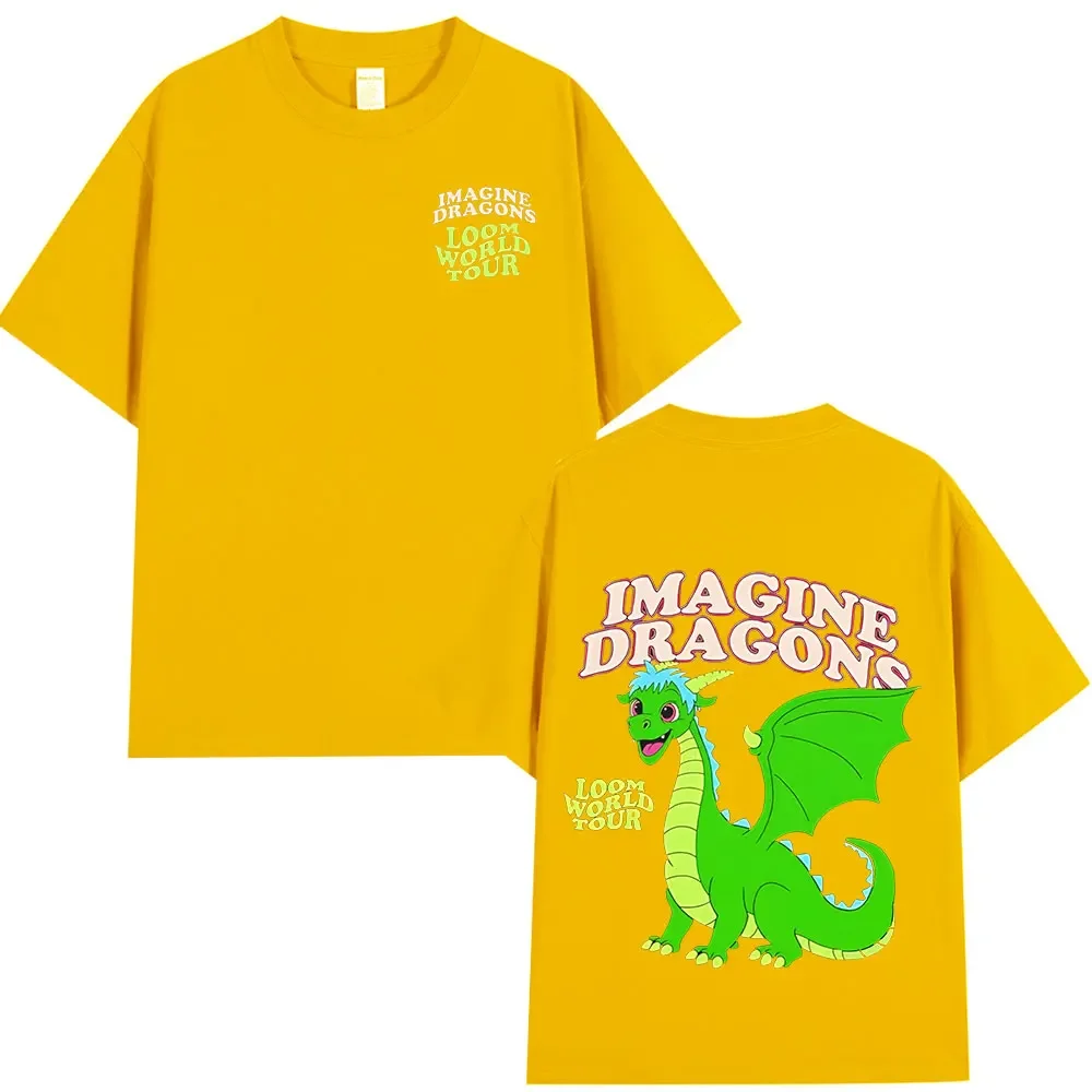Imagine Dragons Loom World Tour 2024 T Shirt Rock Band Cartoon