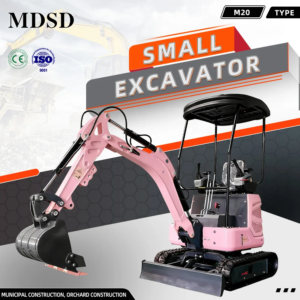 Venta directa de fábrica 1.5T 2T Mini excavadora sobre orugas EPA EURO5 Motor excavadora hidráulica excavadora agrícola venta personalizada