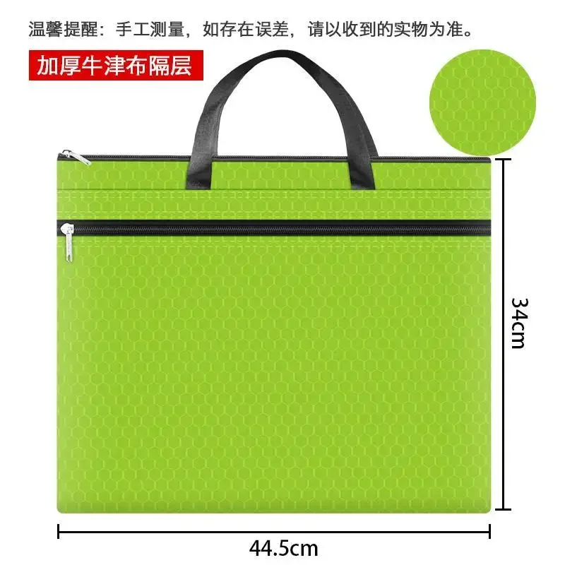 A3 Portable Zipper File Bag Oxford Cloth Waterproof 8-fold Sketch Art Archive Document Receipt Business Canvas Storage Bag