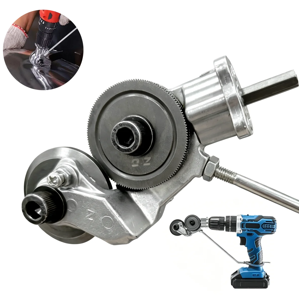 Electric Drill Plate Cutter Metal Sheet Cutter Tool Nibbler Drill Electric Metal Shears Drill Attachment Cutter Sawing Machines
