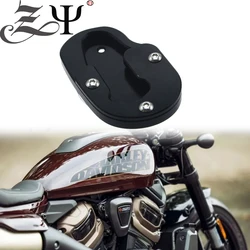 For Harley Sportster S RH1250 1250S 2021-2022 Motorcycle Accessories Foot Side Stand Enlarger Plate Kickstand Enlarge Extension