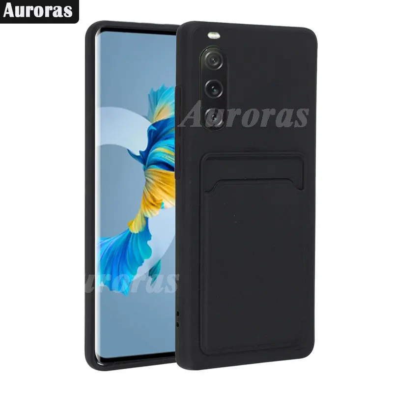 Auroras For Sony Xperia 10 V Case Deluxe Wallet Card Pocket Case Shockproof Soft Silicone Cover For Sony Xperia 1 V Back Cover image 2