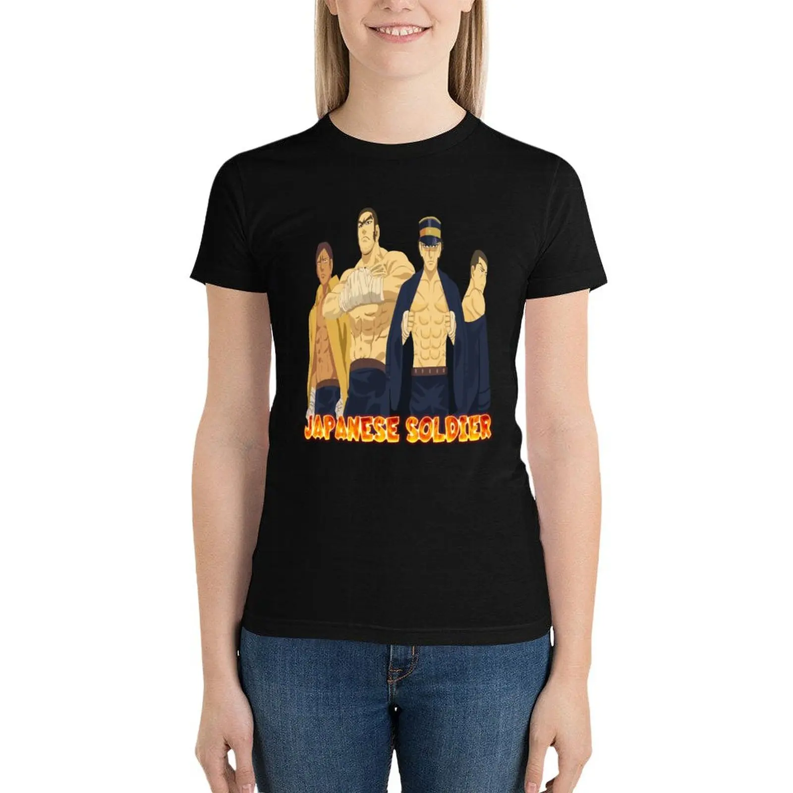 

Japanese Soldier - Sugimoto x Tanigaki x Tsukishima x Koito T-Shirt summer top tops summer clothes cat shirts for Women