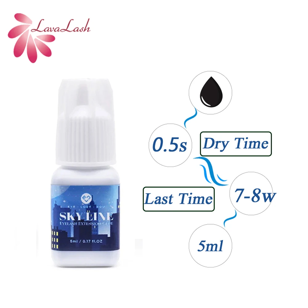 Korea 5ml SKY LINE Glue 0.5s Eyelash Extension Glue 7week Long Lasting NEW Fake Lash Adhesive Beauty Shop Makeup Tool