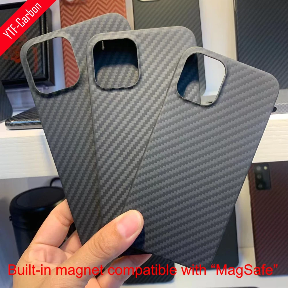 

YTF-carbon For iPhone 14 case Built-in magnet compatible with MagSafe Carbon Fiber Case Ultra Thin iPhone 14 Pro Max case.